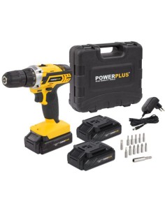 TALADRO ATORNILLADOR 20v 3 BATERIAS LITIO POWX00501 POWERPLUS 2
