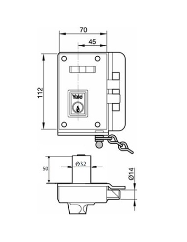 CERRADURA 10-CF HS3/ FYL6 IZQ CROMO YALE