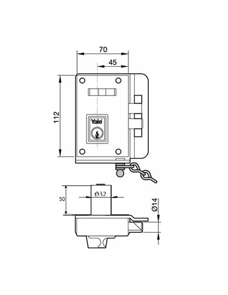CERRADURA 10-CF HS3/ FYL6 IZQ CROMO YALE
