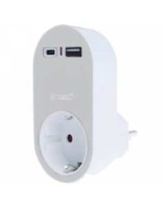 CLAVIJA LADRON 2 TOMAS 1xUSB 1xTIPO C 3680w 3,4A 103000031/18 GSC 2