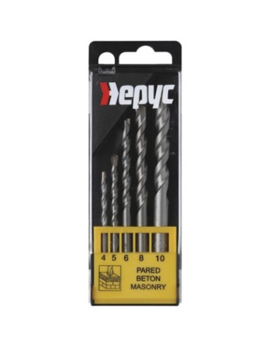 JUEGO 5 BROCAS WIDIA (4-5-6-8-10mm) DIAMOND HEPYC