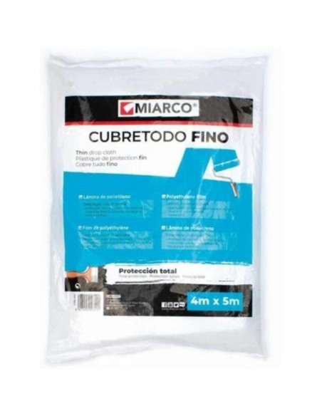 CUBRETODO PLASTICO 4x5mt FINO MIARCO