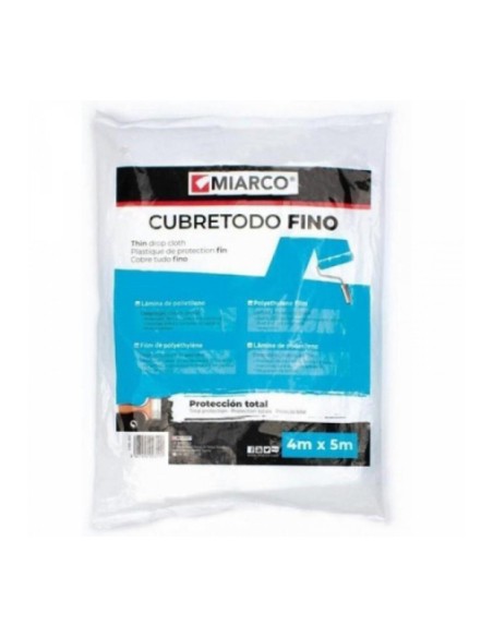 CUBRETODO PLASTICO 4x5mt FINO MIARCO