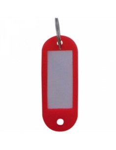 BOLSA 100 LLAVEROS TARJETEROS PLAS COLOR ROJO A-470 2