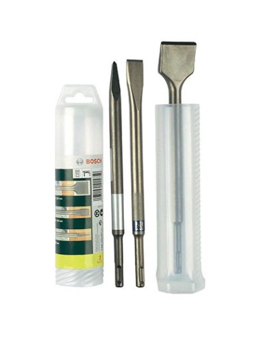 JUEGO 2 CINCEL SDS PLUS + 3 BROCAS BOSCH