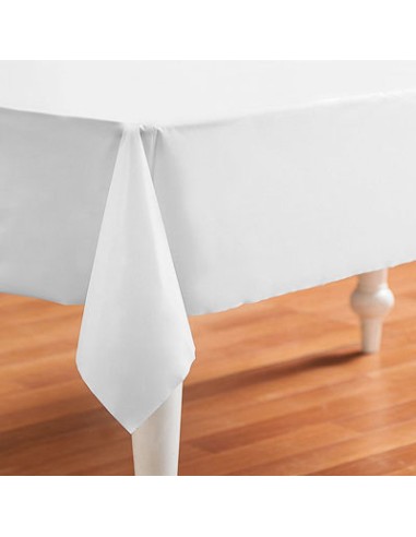 Rollo 50mt mantel hule 140cm charol blanco