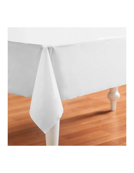 Rollo 50mt mantel hule 140cm charol blanco