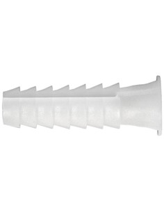 BLISTER 10 TACO BLANCO PLASTICO ESTRIADO 9mm 2