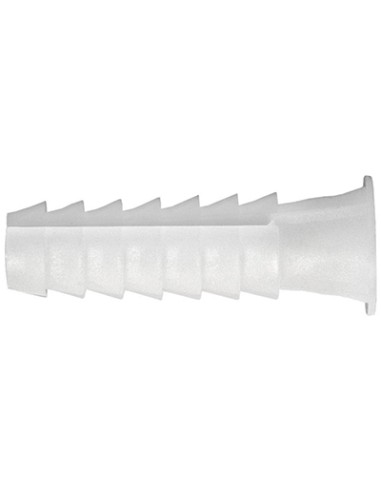 BLISTER 10 TACO BLANCO PLASTICO ESTRIADO 9mm