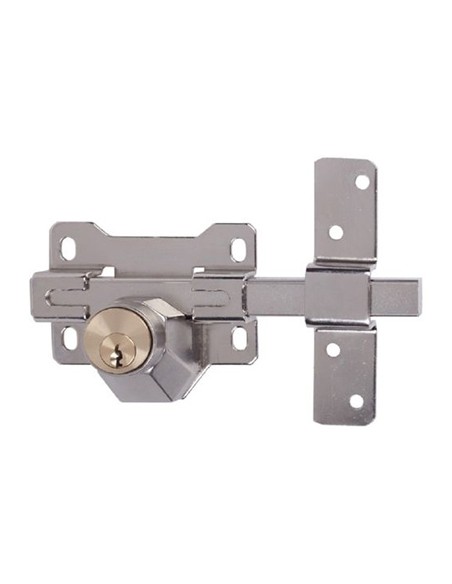 CERROJO A3N 85mm LLAVE/LLAVE BOMB. REDONDO NIQUELADO CAYS