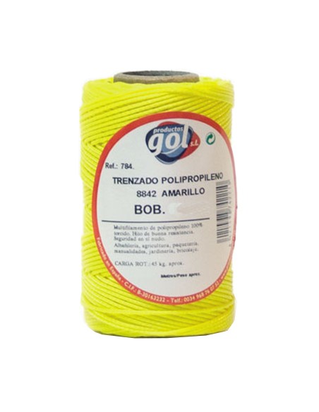 BOBINA 50mt CUERDA ALBAÃ‘IL AMARILLA 784211