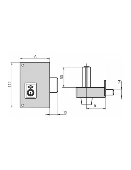 CERRADURA 156 CP 70 IZQ B/REDONDO CVL