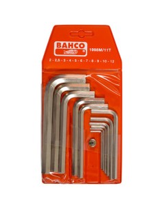 JUEGO 11 LLAVES ALLEN 2-12mm 1998M/11T BAHCO 2