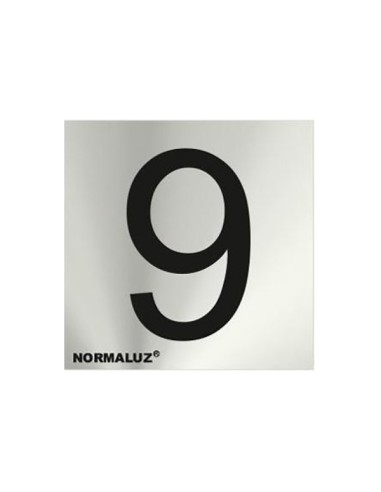 SEÃ‘AL NUMERO 9 ACERO INOX ADHESIVO 5cm RD717179