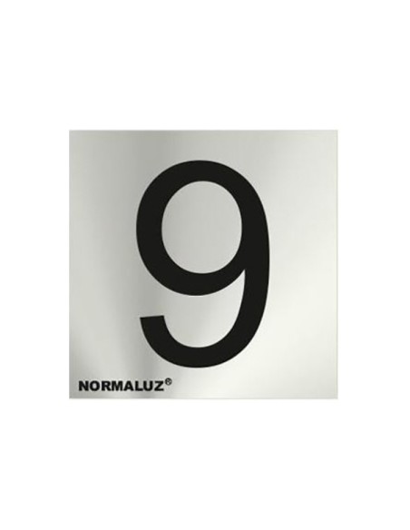 SEÃ‘AL NUMERO 9 ACERO INOX ADHESIVO 5cm RD717179