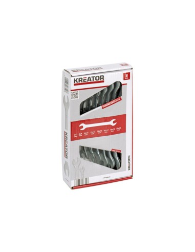 JUEGO 8 LLAVES FIJAS 6x7-20x22mm CR.VANADIO 500002 KREATOR