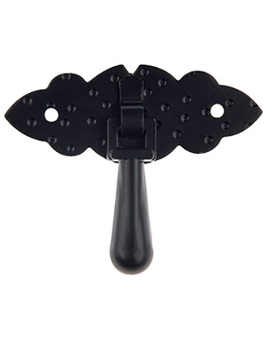 Tirador pendulo horizontal castellano negro 80-p