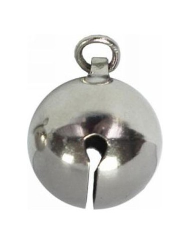 BOLSA 20 CASCABELES LATON NIQUELADO CON ANILLA 8mm