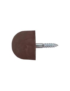 BOLSA 100 SOPORTE ESTANTE VITRINA PLAST. MARRON 20mm
