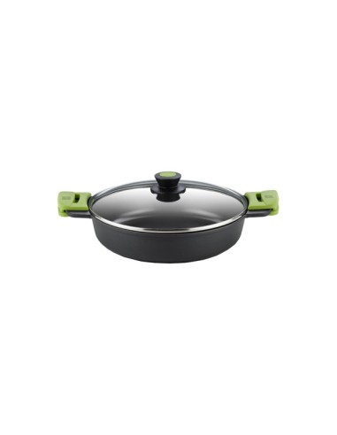 Cacerola baja c/tapa aluminio fundido 32cm prior 400532 bra