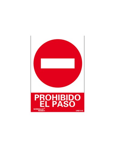 SEÃ‘AL PROHIBIDO PASAR 210x297mm RD40017