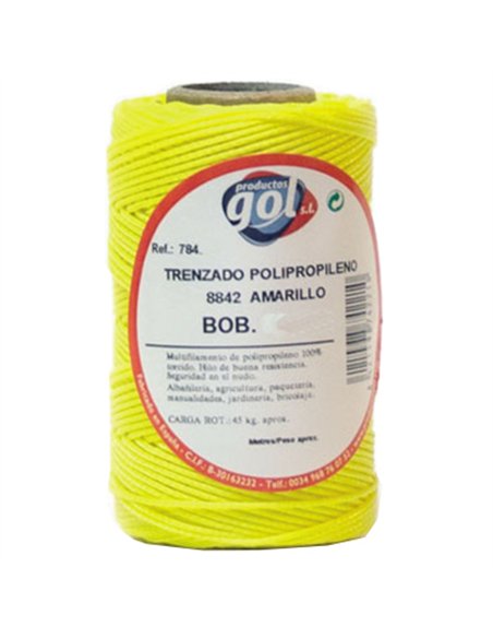 BOBINA 100mt CUERDA ALBAÃ‘IL AMARILLA 784221