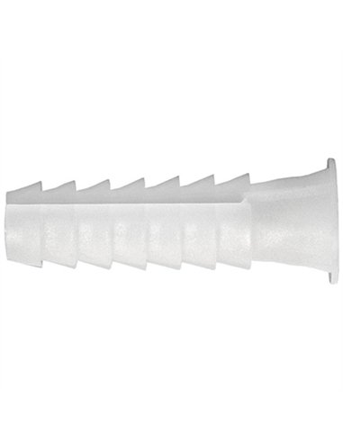 BLISTER 8 TACO BLANCO PLASTICO ESTRIADO 10mm