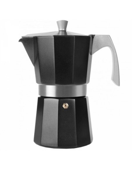 Cafetera aluminio induccion negra 12t. 623112 ibili