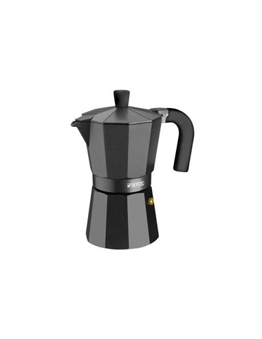 CAFETERA ALUMINIO NEGRA VITROCERAMICA 3T. MONIX