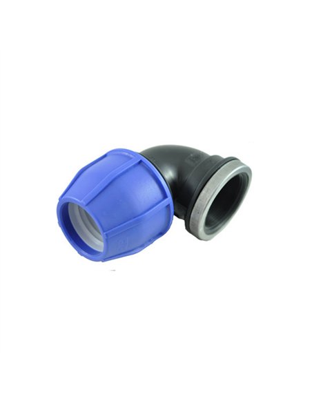 Conector compresion codo 90 r/hembra 25x3/4