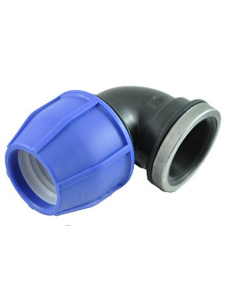 CONECTOR COMPRESION CODO 90 R/HEMBRA 25x3/4