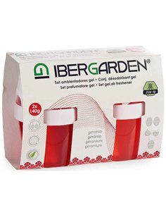 PACK 2 GEL 140gr AMBIENTADOR GERANIO MOSCAS 11001 IBERGARDEN 2