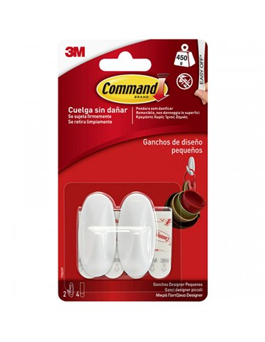 BLISTER 2 PERCHAS PEQUEÃ‘AS 4 TIRAS 450gr 17082 COMMAND 3M