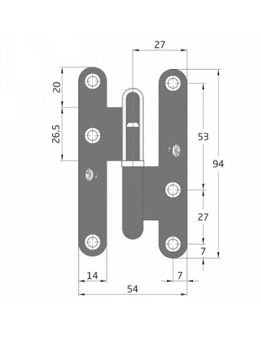 Caja 20 pernios 405-c 9,5 izq cromo mate 12401 amig
