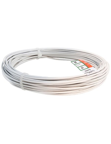 Rollo 100mt alambre forrado blanco