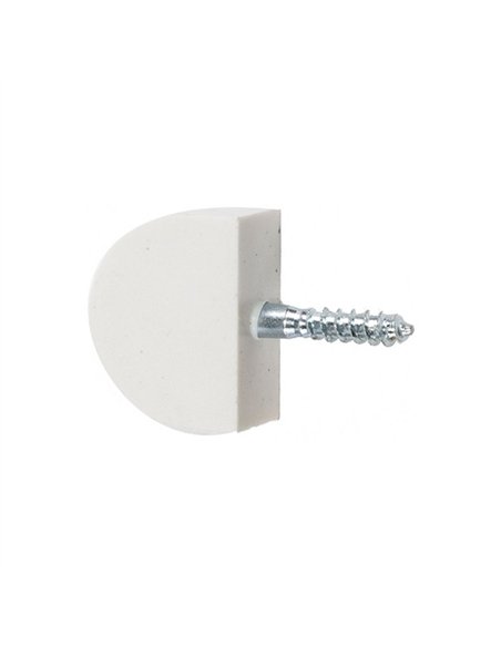 BOLSA 100 SOPORTE ESTANTE VITRINA PLAST. BLANCO 20mm