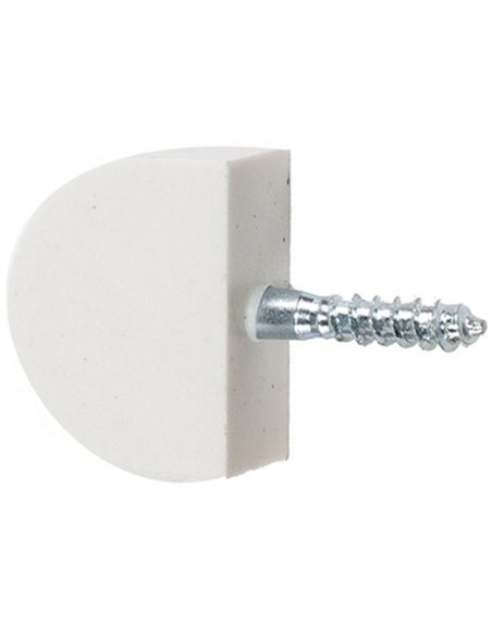 BOLSA 100 SOPORTE ESTANTE VITRINA PLAST. BLANCO 20mm