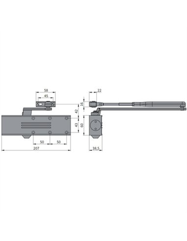 CIERRAPUERTAS RETENEDOR BLANCO UNIK 2500 2559T.BL TELESCO