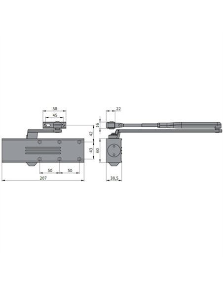 CIERRAPUERTAS RETENEDOR BLANCO UNIK 2500 2559T.BL TELESCO