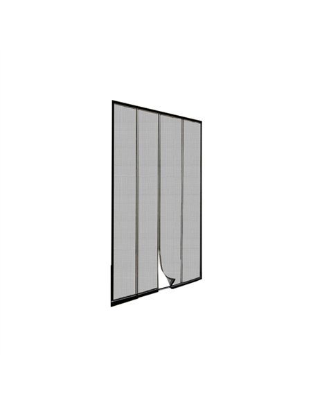 Kit mosquitera puerta negra lamas 100x220cm epid