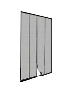 Kit mosquitera puerta negra lamas 100x220cm epid 2