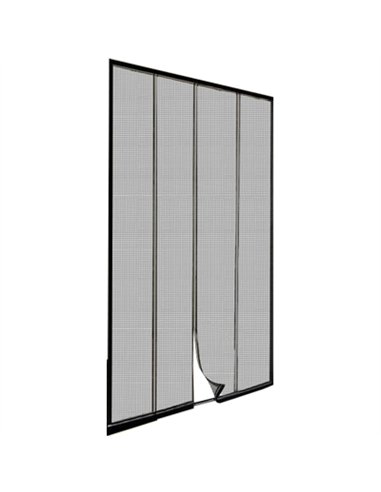 Kit mosquitera puerta negra lamas 100x220cm epid
