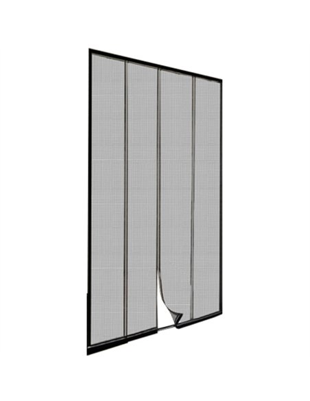 Kit mosquitera puerta negra lamas 100x220cm epid