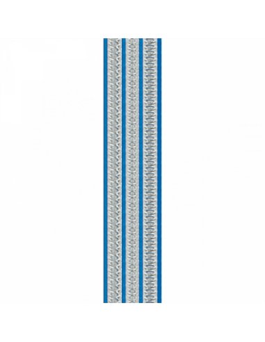 CORTINA PUERTA 90x210cm PLANA TOSCA nÂº6 CRISTAL-AZUL