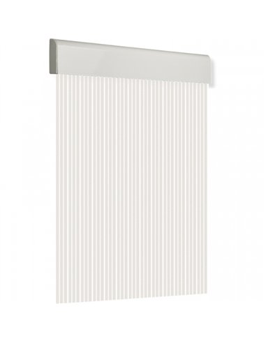 CORTINA PUERTA 90x210cm PLANA TOSCA nÂº15 BLANCA-CRISTAL