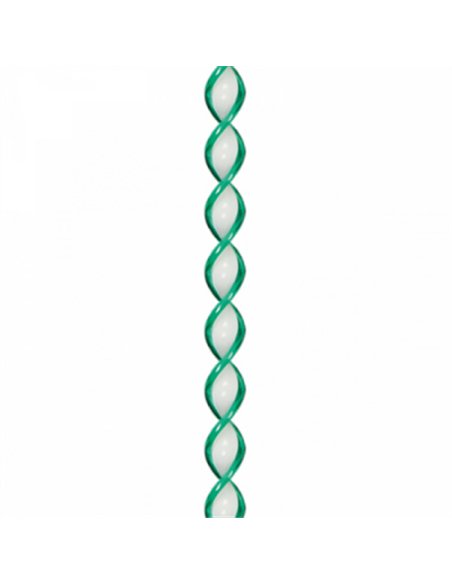 CORTINA PUERTA 90x210cm CORDON ESPIRAL nÂº10 VERDE-BLANCA
