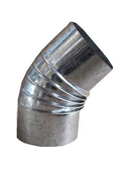 CODO ESTUFA 90mm 45Âº GALVANIZADO
