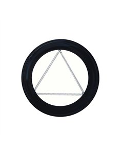 Plafon para tubo 200 vitrificado negro