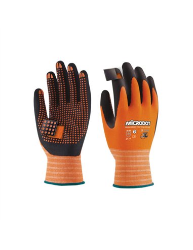 GUANTE NITRILO PUNTOS MICRODOT MEDIANA T.8 3L