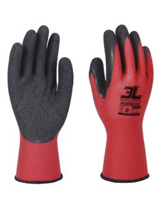 GUANTE LATEX RUGOSO ECOLATEX MEDIANA T.8 3L 2
